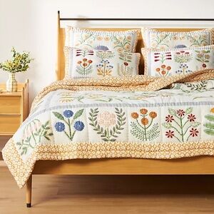 Anthropologie Ellen Merchant Cotton Voile Cottage Quilt